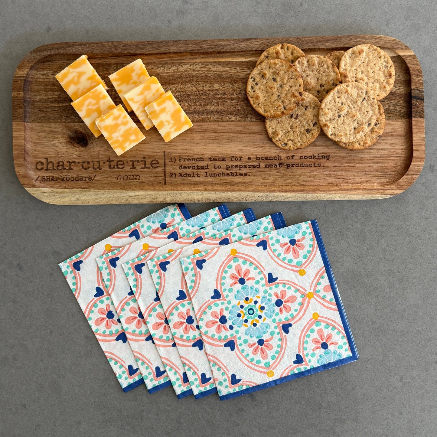 Personalized Solid Acacia Wood Tray