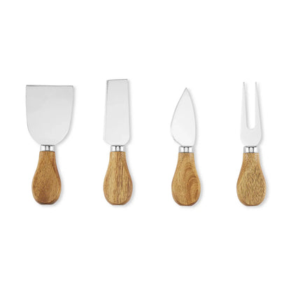 Personalized Marble and Acacia Serving Board w/Cheese Knives